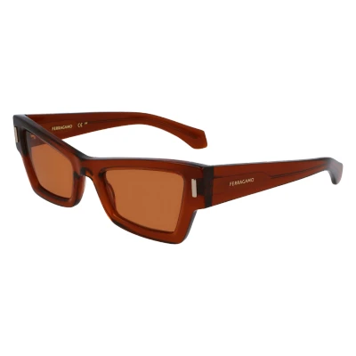 Abbildung von Ferragamo Unisex Sonnenbrille, Größe: One Size, Transparent brown