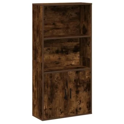 Abbildung von vidaXL Bücherregal Räuchereiche 60x24x120 cm Holzwerkstoff, Bücherschrank, Lagerregal, Regal, Lagerschrank, Schrank, Aufbewahrungsschrank