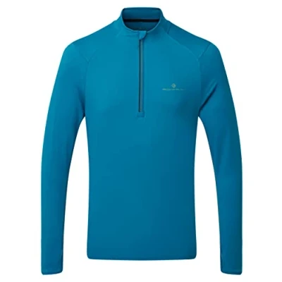 Abbildung von Ronhill Herren Men&#039;s Tech Thermal 1/2 Zip Tee T Shirt, Prussian Blue/Willow, L