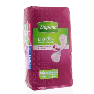 Abbildung von Depend Mini Inkontinenzeinlagen Damen 14 Stück Diskret Saugfähig