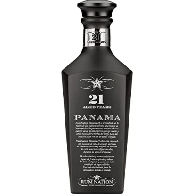Abbildung von Rum Nation I Panama 21 Years Old Black Edition Geschenkbox 43% Vol. 700 ml Verbindung süßen lateinamerikanischen Stils und würziger Eiche