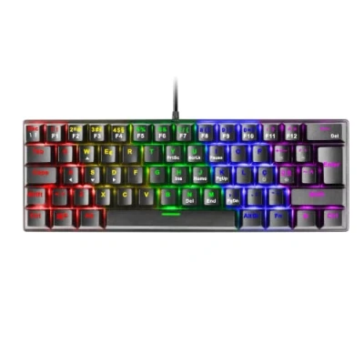 Abbildung von MARSGAMING Gaming MK60 Schwarz, Mechanische Tastatur FRGB, Antighosting, Switch Mechanischer Rot, Portugiesisch Sprache, MK60RPT