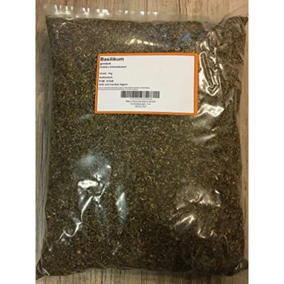 Abbildung von Basilikum getrocknet, gerebelt 1 Kg Beutel 1A Spitzenqualität