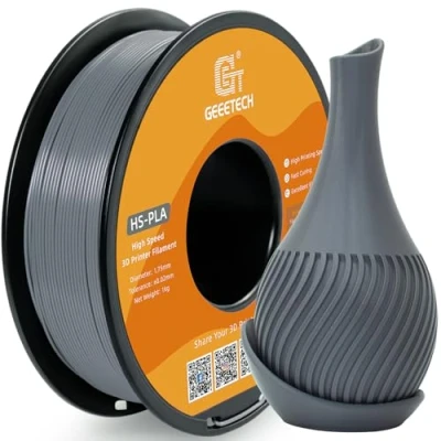 Abbildung von GEEETECH HS pla Filament 1,75mm für Hochgeschwindigkeits 3D Drucker, 1 Spule,1kg, Grau