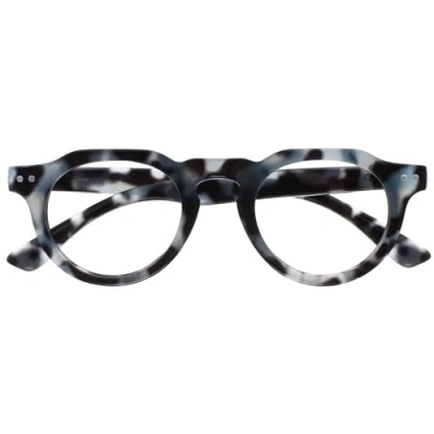 Abbildung von OPULIZE RIO Lesebrille mit Blaulichtfilter Oben Abgeflachter Rahmen Blue Tortoiseshell Damen &amp; Herren Federscharniere B53 3 +2.50