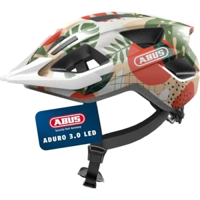 Abbildung von ABUS Fahrradhelm Aduro 3.0 LED Sportiver City Helm in stilvollem Design für alltägliche und sportliche Touren mit Rücklicht Damen Herren Größe S, Orange