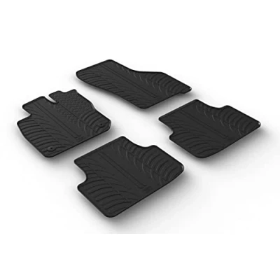 Abbildung von Gledring 0316 Fußmattensatz Gummi vorne und hinten 4 schwarz 750mm 550mm SEAT: Leon IV Sportstourer, IV, CUPRA: