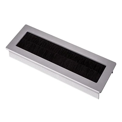 Abbildung von SOTECH 1 x Kabeldurchlass Toledo aus Aluminium Silber eloxiert 150 70 mm, Einbaumaß: 140 62 15,3 mm Kabeldurchführung