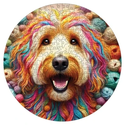 Abbildung von HCM KINZEL Puzzle Holzpuzzle Hund aus Wolle, 250 Puzzleteile