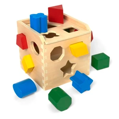 Abbildung von Melissa &amp; Doug Formsortierwürfel Lernspielzeug Formensortierer für Kinder 2+ Geschenk Jungen oder Mädchen