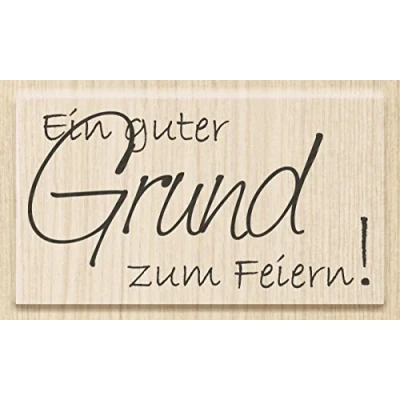 Abbildung von Heyda Motivstempel &#039;Ein guter Grund zum Feiern!&#039; 6,5x3,5cm