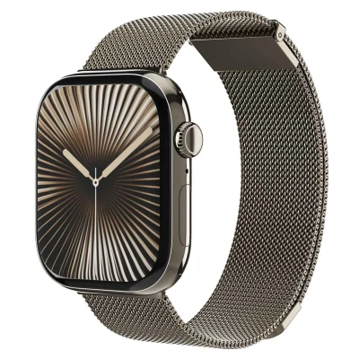 Abbildung von Vonmählen Apple Watch Armband Milanees Beige Geeignet für 38/40/41/42 mm Desert Sand