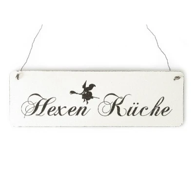 Abbildung von Interluxe Shabby Vintage Schild Türschild HEXENKÜCHE Hexe Halloween Holzschild Dekoration