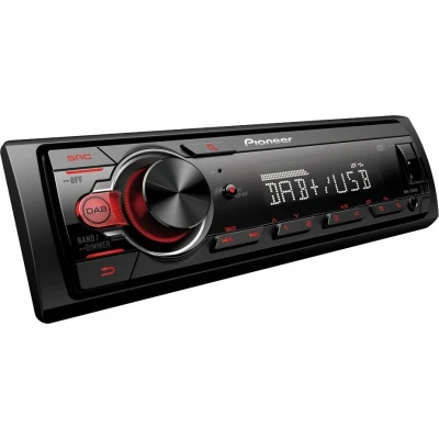 Abbildung von PIONEER MVH 130DABAN Autoradio 1 DIN 12V MP3, WMA, WAV, FLAC, AAC with DAB+ antenna