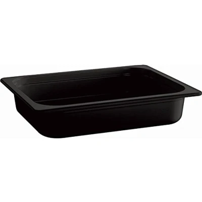 Abbildung von APS 83756 GN 1/2 Behälter ECO LINE, 32,5 x 26,5 cm, Tiefe 65 mm, 3,4 Liter, Melamin, schwarz