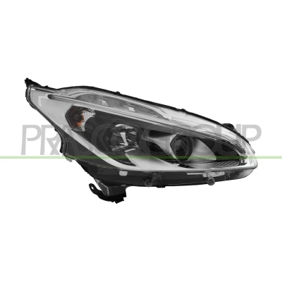 Abbildung von PRASCO PG3284903 Scheinwerfer rechts H7/H7, PY21W schwarz mit Tagfahrlicht Stellmotor für LWR PEUGEOT: 208 I Schrägheck