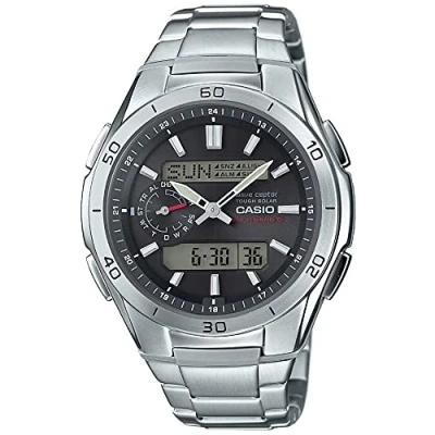 Abbildung von Casio Chronograph, Herren, Größe: One Size, Silberfarben