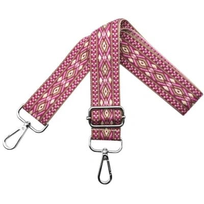 Abbildung von Verstellbarer Schultergurt für Taschen Damen Tragegurt, Taschengurte zum Wechseln, Taschengurt Breit 3.8cm mit Silber Karabiner, Schulterriemen Schultertasche Handtaschen, Rosa, N1