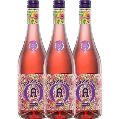 Abbildung von Amatista Moscato Rosado Frizzante Anecoop Perlwein 3 x 0,75l VINELLO 3er Weinpaket inkl. kostenlosem VINELLO.weinausgießer