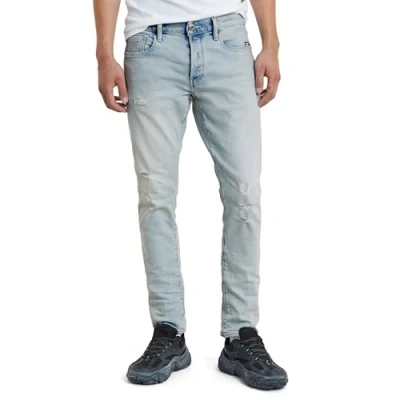 Abbildung von G Star Herren 3301 Slim Jeans, Blau (sun faded ripped isar blue 51001 D503 G360), 34W / 32L