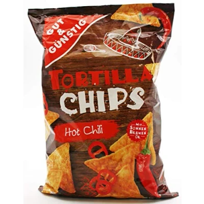 Abbildung von Gut &amp; Günstig Tortilla Chips Hot Chili, 10er Pack (10 x 300g)