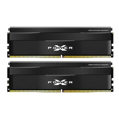 Abbildung von Silicon Power DDR5 32GB (2x16GB) 6000MT/s (PC5 48000) 288 pin CL30 1.35V UDIMM Desktop Memory Module RAM SP032GXLWU60AFDE Black