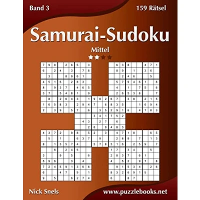 Abbildung von Samurai Sudoku Mittel Band 3 159 Rätsel