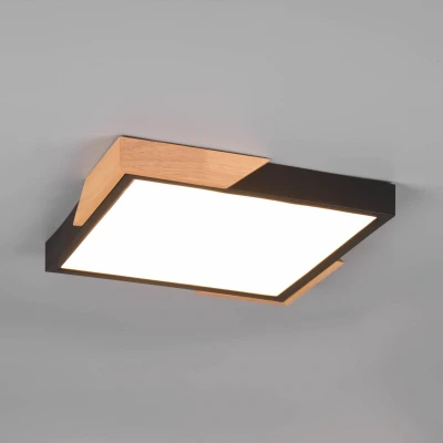 Abbildung von Reality Leuchten LED Deckenleuchte Limbus R67021187, Kunststoff titanfarbig, inkl. 20.5 Watt LED, Switch Dimmer