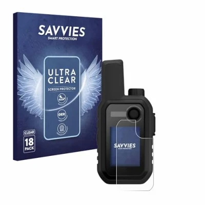 Abbildung von Savvies 18 Stück Schutzfolie für Garmin Alpha 10 K Displayschutz Folie Ultra Transparent