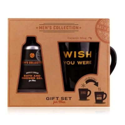 Abbildung von Accentra MEN`S COLLECTION Geschenk set für Männer mit farbwechsel Tasse Pflegeset Herren Bade &amp; Duschgel, cooles Bier
