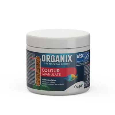 Abbildung von OASE ORGANIX Colour Granulate 175 ml MSC Fischfutter in Granulatform, Aquarienfutter für intensive Farbenpracht, Aquarienfische im Gesellschaftsbecken