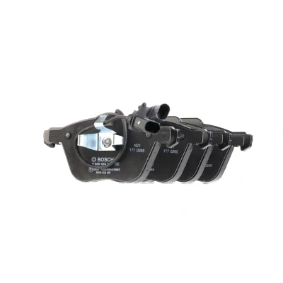 Abbildung von BOSCH 0 986 424 777 Bremsbelagsatz Low Metallic mit integriertem Verschleißsensor Anti Quietsch Blech, Kolbenclip VOLKSWAGEN: Sharan I