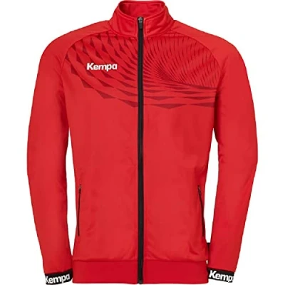 Abbildung von Kempa Wave 26 Poly Jacket Herren Jungen Sport Fußball Trainingsjacke Sweatshirt Jacke Sweatjacke elastisches Trainings mit Reißverschluss Taschen, 128