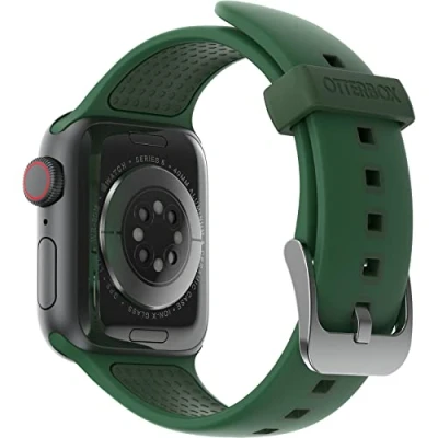 Abbildung von OtterBox All Day Uhrenarmband für Apple Watch Series 9/8/7/6/SE 2. gen/SE 1. gen/5/4/3 38mm/40mm/41mm, weiches, angenehmes und strapazierfähiges Silikonband Watch, Dunkelgrün