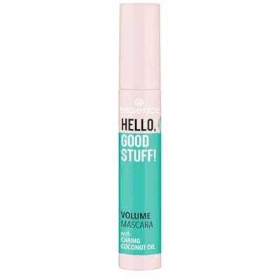 Abbildung von essence HELLO, GOOD STUFF! VOLUME MASCARA, Schwarz, volumengebend, pflegend, definierend, verlängernd, vegan, ohne Mikroplastikpartikel, Nanopartikel frei, Alkohol, 1er Pack (13ml)