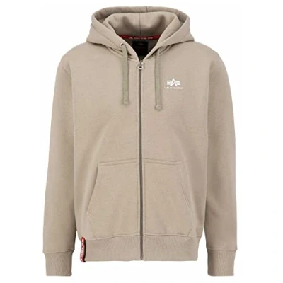 Abbildung von Alpha Industries Basic Hoody Sweatjacke, Herren, Größe: XL, Sand