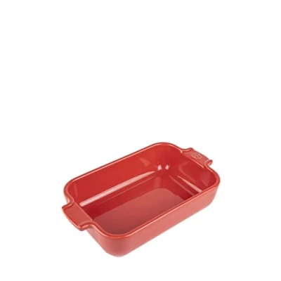Abbildung von PEUGEOT Auflaufform APPOLIA Keramik 22cm Rechteckig Rot Ofen Spülmaschinenfest,