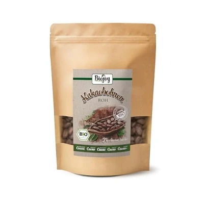 Abbildung von Biojoy BIO Kakaobohnen (500 g), roh und ganz (Theobroma cacao)
