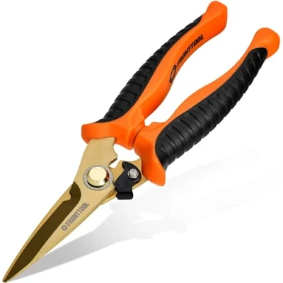 Abbildung von Fronttool Universalschere Universalschere, Multifunktionsschere titanbeschichtet, Titanbeschichtete Edelstahlklingen, Ergonomischer 2 Komponenten Griff