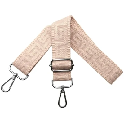 Abbildung von Schultergurt für Tasche Taschengurte zum Wechseln, Verstellbar Taschengurt Breit 3.8cm mit Silber Karabiner Taschenband Schulterriemen Tragegurt Handtaschen Damen, Hellrosa, K28