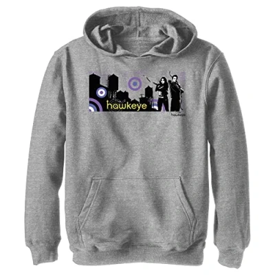 Abbildung von Marvel Jungen Hawkeye City Stencil Graphic Hoodie, Athletisch Heather, S