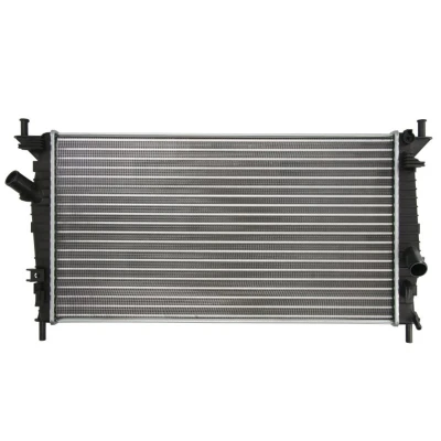Abbildung von THERMOTEC D7G002TT Kühler, Motorkühlung Aluminium, Kunststoff 672 359 26 Schaltgetriebe Kühlrippen mechanisch gefügt FORD: Focus 2 Schrägheck