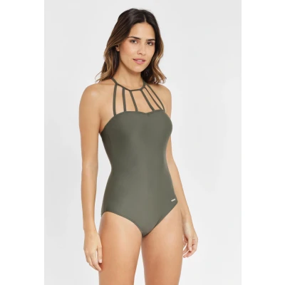 Abbildung von Bruno Banani Badeanzug, Damen, Größe: 38xC/D, Olive