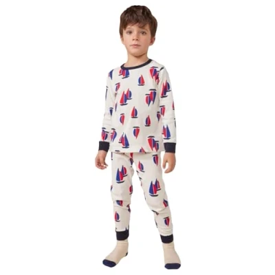 Abbildung von Petit Bateau Junior Pyjama Nachtwäsche Set für Kinder, Größe: 104, Marshmallow/multicolor