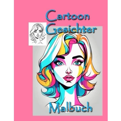 Abbildung von Malbuch Cartoon Gesichter für Jugendliche &amp; Erwachsene Fliehen Sie vor dem Stress des Alltags und bringen mit coolen Frauengesichter ... Charm zum ausmalen 3D Carton