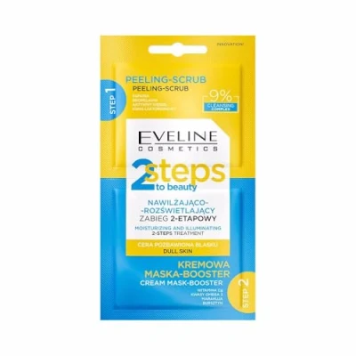 Abbildung von Eveline Cosmetics 2 Steps to Beauty Feuchtigkeitsspendende und aufhellende Schritt Kur, 2x4 ml
