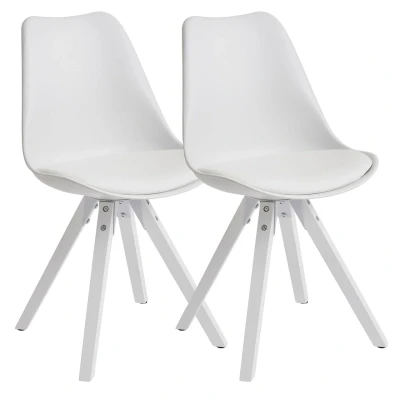 Abbildung von 2er Set Esszimmerstuhl 87 x 52 49 cm Weiß