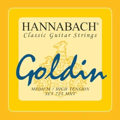 Abbildung von Hannabach 652727 Klassikgitarrensaiten Serie 725 Medium / High Tension Goldin Satz