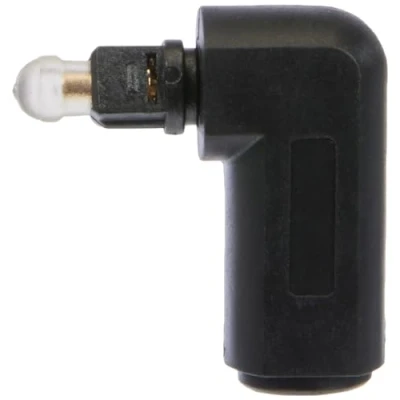 Abbildung von PremiumCord TOS optische Verkleinerung um 90 gebogen, Toslink Stecker auf Buchse, vergoldete Kontakte, Farbe schwarz