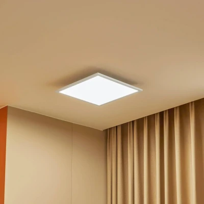 Abbildung von Lindby LED Panel Lamin, weiß, 40 cm, Aluminium, CCT, Remote